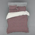 thumbnail image 1 of Ambesonne Retro Bedding Set 4 Pcs, Country Style Checkered, Queen, Dark Coral Teal Beige, 1 of 3