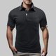 thumbnail image 2 of Mens Manga Corta Botón Abajo Camisas Primavera Verano Casual Cuello Cuadrado, Transpirable Punto para el Golf Y el Uso Diario, 2 of 9