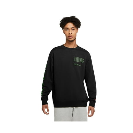 Nike Sportswear Swoosh Crewneck Sweatshirt Mens Active Sweaters Size Xs Color: Black/Green