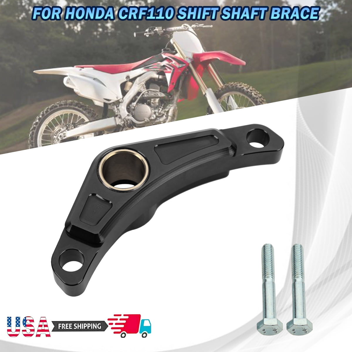 Shift Shaft Brace, Black Shifter Support CNC Billet Aluminum, for Honda