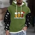 thumbnail image 2 of KeShDi Christmas Long Sleeve Shirts for Men Casual Fashion Hooded Sweatshirts Round Neck Print Pullover Long Sleeve Sweatshirt Army Green 4X, 2 of 5