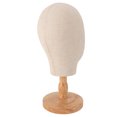 thumbnail image 1 of Wig Head Stand, Mannequin Head Hat Display Stand Holder with Wooden Stand & Stable Base, Wig Head Mannequin for Wig Making Display,  for Store Home Display, 1 of 7