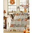 thumbnail image 2 of Fall Pumpkin Sunflower Flannel Blanket for Bed,Travel and Camping, Thanksgiving Autumn Super Soft Cozy Blanket for All Seasons 40"x60", 2 of 6