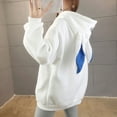 thumbnail image 5 of Fesfesfes Women Hooded Long Sleeve Ladies Letter Hooded Ladies Sweatshirt Tops Blouse Tops on, 5 of 6