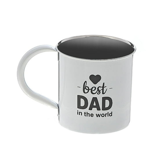 IH Casa Decor Stainless Steel Mug With Printing Best Dad In The World - Set of 2