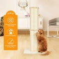 thumbnail image 4 of Rascador para gatos PAWSCRAT, 81 cm de altura, sisal natural, color beige, 4 of 7
