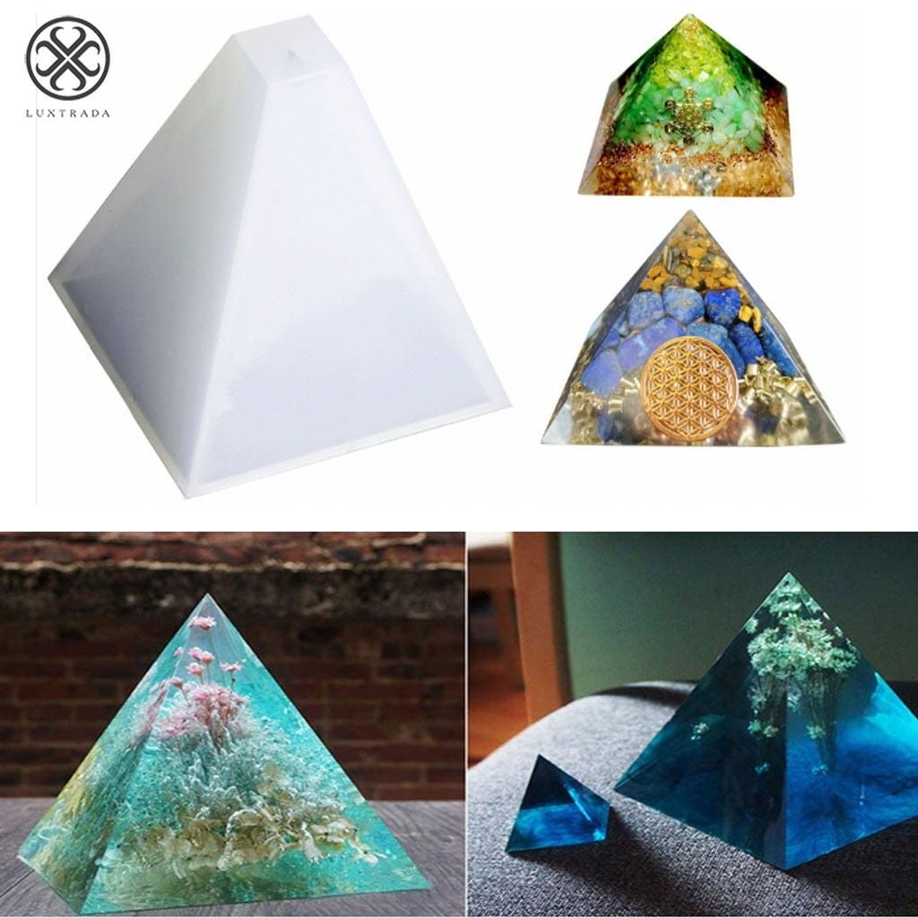 2 Size Pyramid DIY Silicone Mould Epoxy Resin Craft Jewelry Making Mold Tool