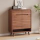 thumbnail image 4 of Zapatero de madera maciza de nogal, mueble de entrada para el hogar, mueble de almacenamiento de gran capacidad para balcón, nuevo explos 2024, 4 of 4
