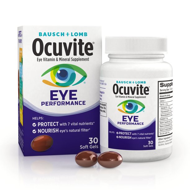 Ocuvite Eye Performance Vitamin & Mineral Supplement, Contains Zinc