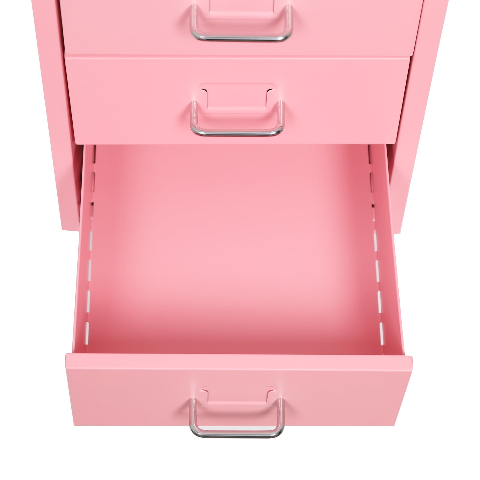 6 Drawers File Cabinet with Lock Rolling Mobile Filing Cabinet with Wheels Under Desk Vertical Filing Cabinet for Office/Home Metal Mobile Storage File Organizer for Home Office, 11*16*27in