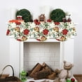 thumbnail image 6 of PRETXORVE Christmas Decorations, Christmas Ornaments, Winter Christmas Fireplace Mantel Background Cloth, Holiday Decoration Fireplace Scarf, 6 of 6