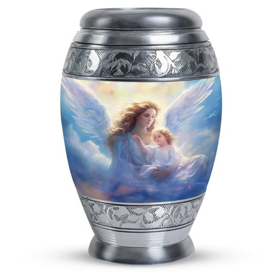 Mother's Love In The Heavens Small Urns For Human Ashes Adult - Cremation Urn For Adults - Tranquil Eternity Urn - Smooth And Calming Design For Adult Rest (3inch,1pcs)