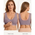 thumbnail image 5 of cltopsku Bras for Seniors, Front Snap Closure Wireless Bra, Breathable Cotton Full Coverage Comfort Bra for Older Women, No Underwire, 5 of 5