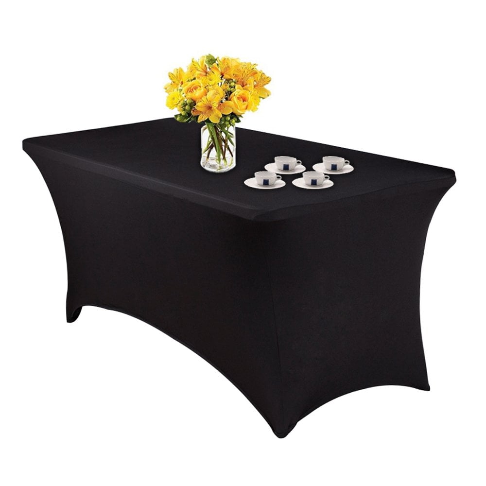 TOPCHANCES 6 Ft Rectangular Stretch Tablecloth Spandex Tight Fit Table