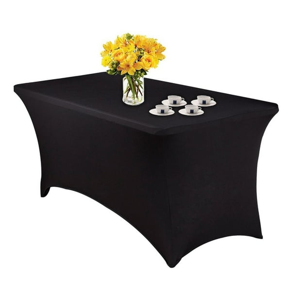 TOPCHANCES 6 Ft Rectangular Stretch Tablecloth Spandex Tight Fit Table