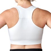 heart&core Larissa Bra, Post-Surgery Bra, Drainage Bulb Strap, White, Q, 3XL, 1 Ct