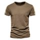 thumbnail image 1 of Camiseta 100% de algodón para hombre, camisetas con cuello en V de diseño a la moda, camisetas sólidas ajustadas, camisetas para hombre, camisetas de manga corta para hombre, 1 of 5