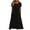 Black, variant on Up to 50% off! Titcea Midi Dresses for Women Short Sleeve Round Neck Solid Color Ruffle Hem Sundress with Pockets Summer Casual Beach Dress