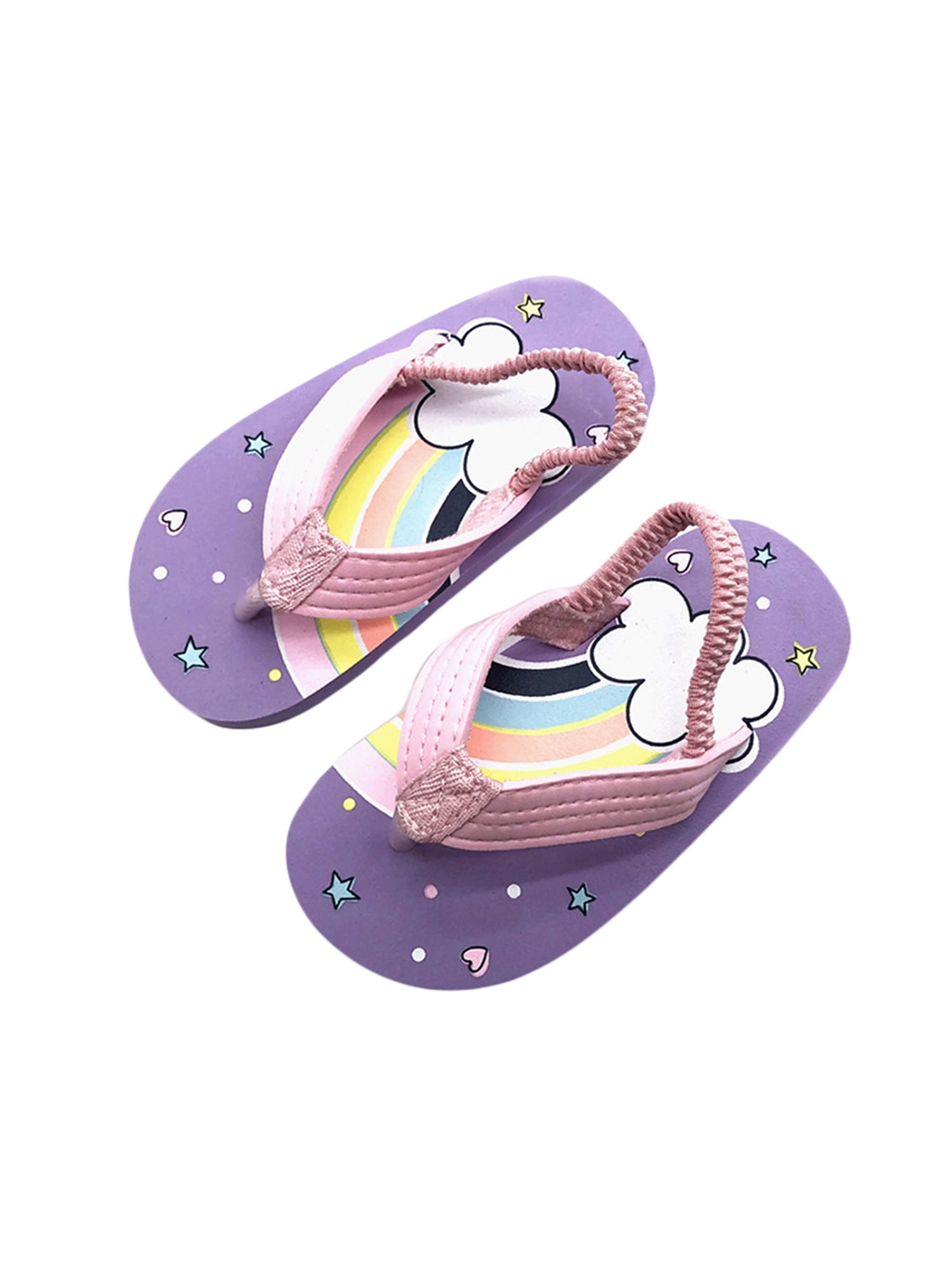 Toddler Flip Flops Boys Girls Thong Sandals with Back Strap Kids Water Shoes for Beach and Pool 