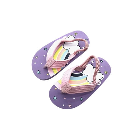 

Franhais Toddler Flip Flops Shoes Little Kid Sandals with Back Strap Boys Girls Water Shoes for Beach and Pool