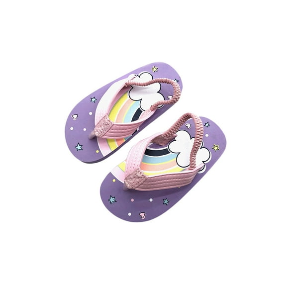 Biekopu Toddler Flip Flops Shoes Little Kid Sandals with Back Strap Boys Girls Water Shoes for Beach and Pool
