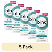 (5 pack) Blink Tears Lubricating Eye Drops Mild-Moderate Dry Eye 0.5 Fl Oz Sterile