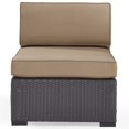 thumbnail image 3 of Afuera Living Transitional Wicker Armless Patio Chair in Brown and Mocha, 3 of 8