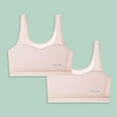 thumbnail image 2 of CYRBOKO Girls Bars, Breathable Comfortable Soft Cotton 2-Pack Seamless Bralettes Pink Size 7-13 T, 2 of 7