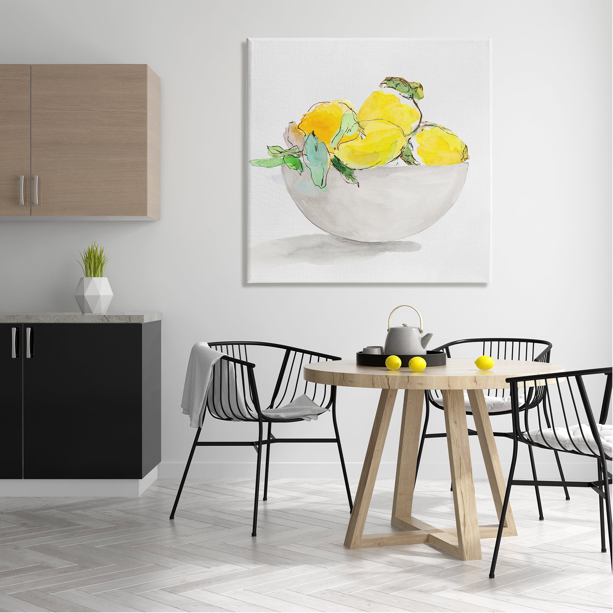 Stupell Industries Lemon Bowl Painting Food & Beverage Painting Gallery Wrapped Canvas Print Wall Art, 36 x 36