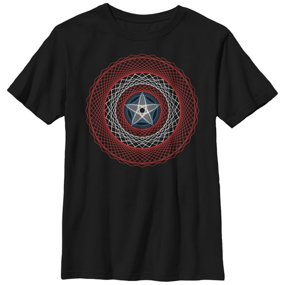 Boy's Marvel Captain America 3D Shield Graphic Tee Black X Large