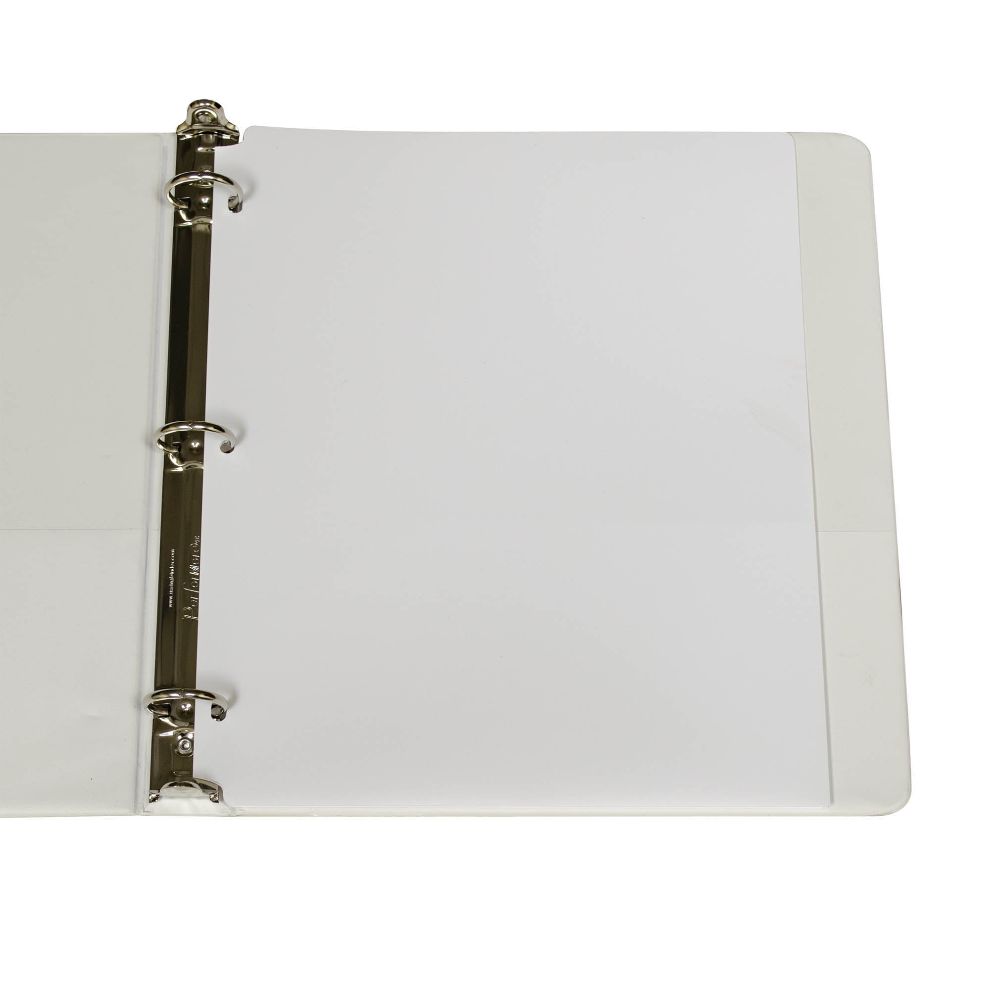 C-Line Two-Pocket Heavyweight Poly Portfolio Folder with Three-Hole Punch, White, Pack of 25