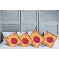 thumbnail image 2 of Ambesonne Japanese Throw Pillow Cover 4 Pack, Ninjas Vintage Sunset, 16", Mustard and Purple, 2 of 5