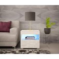 thumbnail image 5 of Viv Modern High Gloss Nightstand with LED Lights and Optional Wall Mount, 5 of 6
