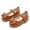 CK201-Brown, variant on Kiderence Girls Flat Mary Jane Shoes School Party Dress Ballerina Shoe (Toddler/Little Kids) FG04 Gold - 10M