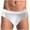 Mens Underwear White, variant on Mens Underwear Trendy High-Cut Mid Waisted Silk Briefs Casual Solid Stretchy Comfort Support Basic Brief
