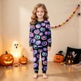 thumbnail image 5 of CAICJ98 Toddler Boys Halloween Pajamas Pumpkin Ghost Girls Pajamas Pjs Set Long Sleeve Kids Soft Cotton 2 Piece Sleepwear (3-4 T,Blue), 5 of 9
