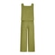 thumbnail image 5 of ICHUANYI Clearance Women's 2-piece Casual Suit Linen Shorts Sleeveless Vest Sleeveless Crewneck Top/Shirt Suit(Green, S) ICHUANYI WER2023080912717, 5 of 6