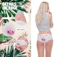 thumbnail image 3 of Outfmvch Panties for Women Panties for Women Soft Breathable Bikini Panties Women's Flirty Funny 3d Printed Animal Middle Waist Tail Underwears Briefs Gifts with Cute Ears Pink L, 3 of 8
