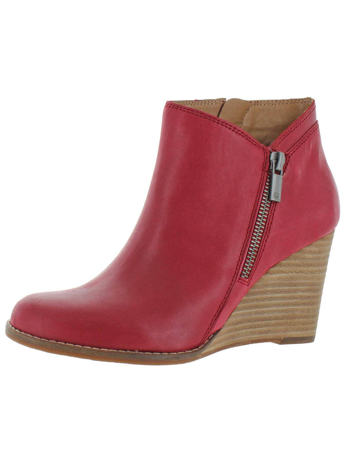 yewani leather wedge booties