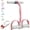 Pink, variant on Multifunction Elastic Yoga Resistance Band with Handles, Upgrade Pedal Resistance Band with Measuring Tape, Multifunction Fitness Bands for Abdomen, Waist, Arm, Leg