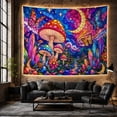 thumbnail image 6 of Stained Glass Mosaic With Dark Outlines Defining Each, Mystical Fantasy for Space Lovers, Galaxy Room Decor, Mother's Day Gift, Tapestry Wall Hanging for Bedroom and Dorm, 6 of 7