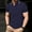 Dark Blue, variant on Fnnxeal Mens Polo Shirts, Big and Tall Shirt Solid Collared Short Sleeved Summer Casual Navy Polo Shirts for Men Size XL