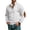 White, variant on Men’s Solid Corduroy Henley Pullover Sweatshirt, Quarter Button Top with Elbow Patch Casual Long Sleeve Mens Tops White S