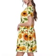 thumbnail image 2 of Disketp Sunflowers And Butterflies para Vestido de Manga Corta para Mujeres, Vestidos de Verano para Mujeres, Casual y Holgado para la Playa, 2 of 6