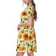 thumbnail image 2 of Disketp Sunflowers And Butterflies para Vestido de Manga Corta para Mujeres, Vestidos de Verano para Mujeres, Casual y Holgado para la Playa, 2 of 6