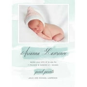 Watercolor Brushstrokes Standard Baby Announcement