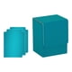 thumbnail image 1 of Caja protectora para baraja de cartas, ligera, de piel sintética, con deflector Azul cian, 1 of 9