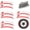 Red, variant on 4 Counts/Set Car Wheel Hub Decals for 4 Tires, Motorcycle Rim Sport Stickers 3D Reflective Automotive Tire Emblem Car Decor Accessories for All Vehicles(Blue)