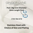 thumbnail image 5 of Stainless Steel Hoop Earrings by Ginger Lyne Huggie Style for Lobe Cartilage Piercing Body Jewelry, 5 of 8