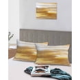 thumbnail image 5 of Yellow Beige Pillow Covers King Size 2 Pack, Modern Oil Painting Abstract Art Soft Bed Throw Pillowcases Breathable Cooling Long Lumbar Body Pillow Sham Cover for Bed Sofa 20''x36'', 5 of 7